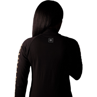 FOXY ELEGANCE COTTON FULL-ZIP JACKET & JOGGER SET GOLD