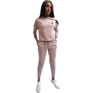 EDGY CHIC COTTON HOODIE & JOGGER MATCHING SET