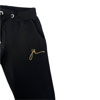 FOXY ELEGANCE COTTON FULL-ZIP JACKET & JOGGER SET GOLD