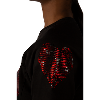 SWEETHEART EMBELLISHED SWEATSHIRT & JOGGER SET