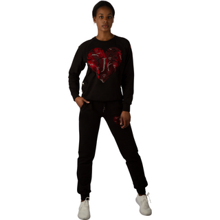 SWEETHEART EMBELLISHED SWEATSHIRT & JOGGER SET