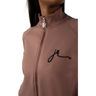 FOXY ELEGANCE COTTON FULL-ZIP JACKET & JOGGER SET