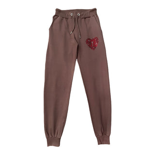 SWEETHEART EMBELLISHED SWEATSHIRT & JOGGER SET