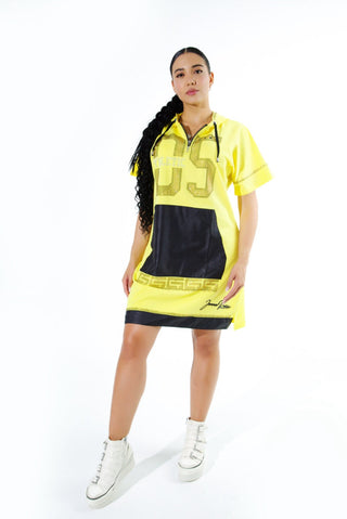 Miriam Hood Dress Yellow