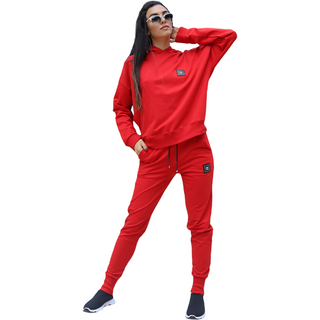 EDGY CHIC COTTON HOODIE & JOGGER MATCHING SET