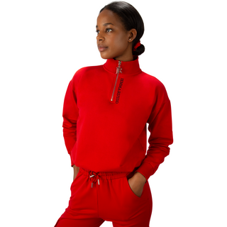 Classy Sweatshirt & Cargo Jogger Pant Set Red